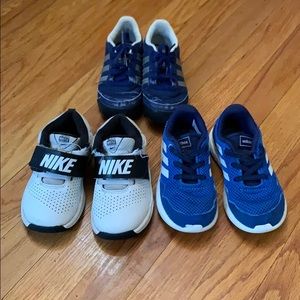 Three pair toddler boy sz9 tennis shoes